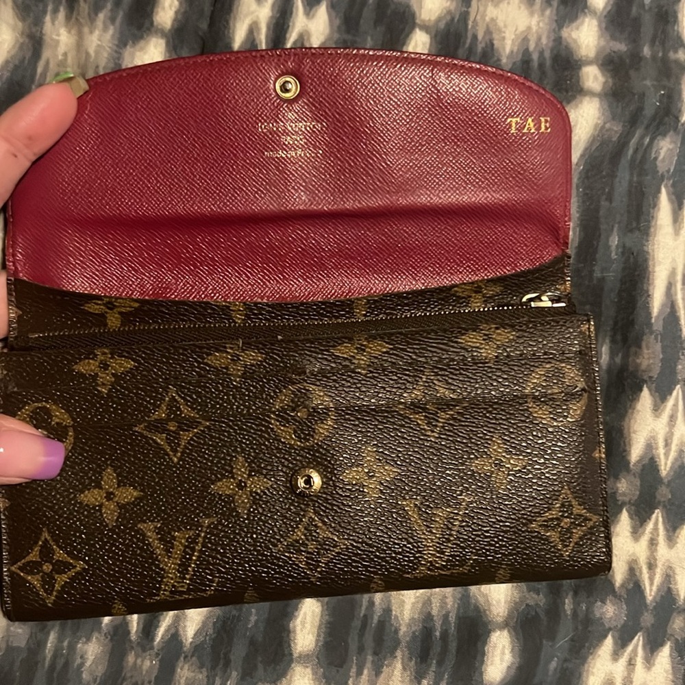 Louis Vuitton Brown and Purple Monogram Tote and matching wallet. - Picture 9 of 14